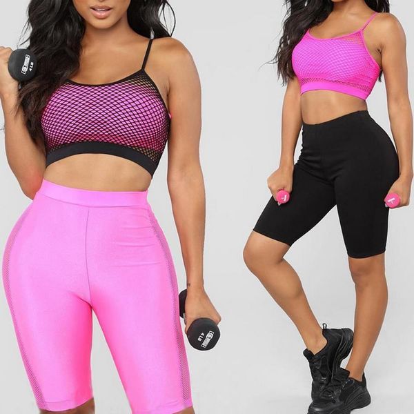 

thin fitness pants casual womens shorts slim high waist summer bottom knee length black bodycon streetwear, White;black