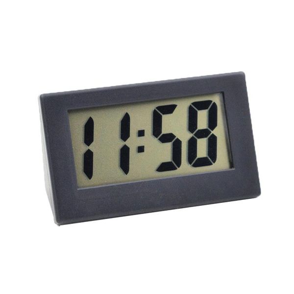 

desk & table clocks digital clock lcd screen self-adhesive bracket car plastic mini time watch