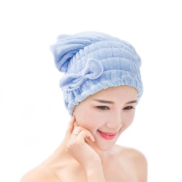 

dry hair cap girl women shower scarf fashion wrap towel absorption strong caps