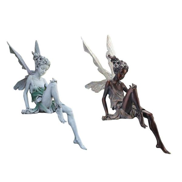 

garden decorations 1 pcs fairy sitting statue resin crafts decor accessories home ornament decoration landscaping backyard lawn