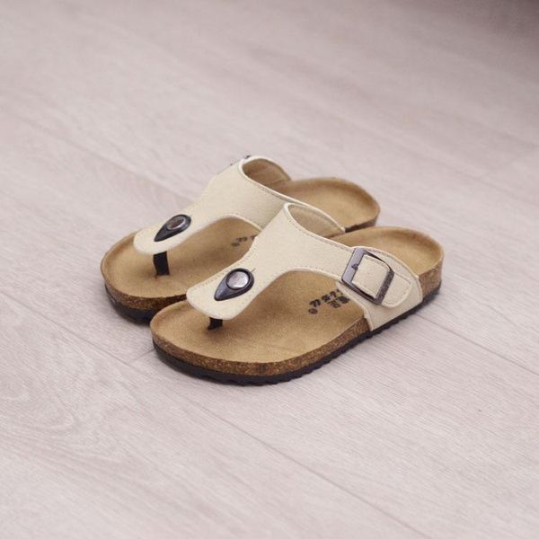 

sandals children cork slippers child boys girls breathable beach flip flops fashion summer kids shoes slip on, Black;red