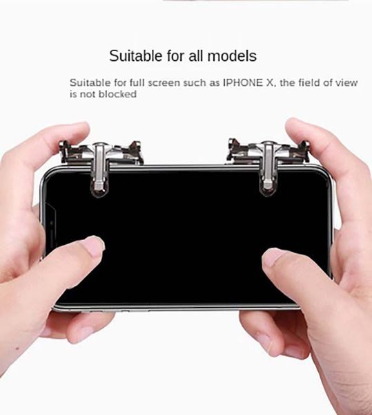 

game controllers & joysticks 1 pairs l1r1 joystick for pubg mobile phone bluetooth trigger gamepad linkage aim key shooter accessories