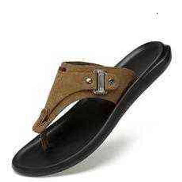 

tangzuo shoes 6615 clip foot flip flops, , 36-45 standard shoe sizes, first layer leather, dark brown khaki, Black