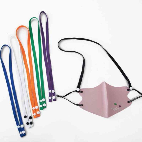 

ice silk women's printed + 6pcs solid color mask rope set