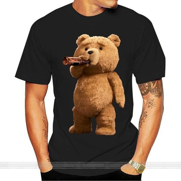 

men's t-shirts mannen gedrukt mooie ted beer drink bier poster t shirts zomer korte mouw katoenen t-shirt cool tees streetwear, White;black