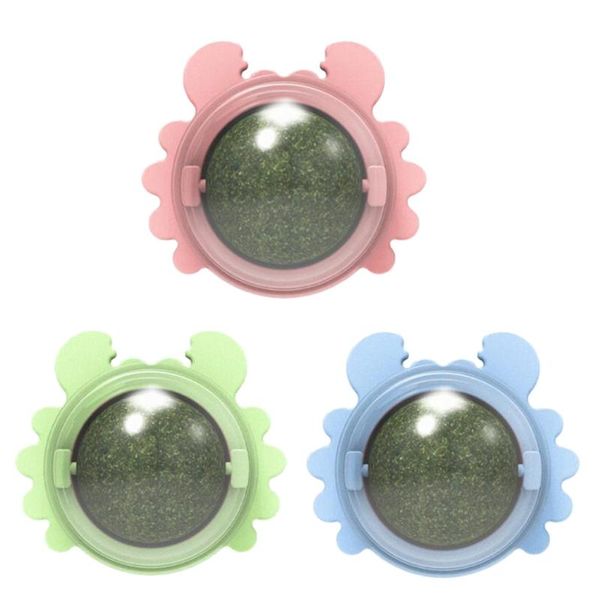 

cat toys crab mint catnip rotating ball molars teeth cleaning 449e