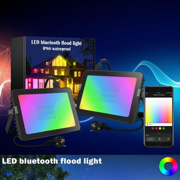 

floodlights 30w bluetooth rgb floodlight spotlight landscape garden flood light smart app group control outdoor lighting stage