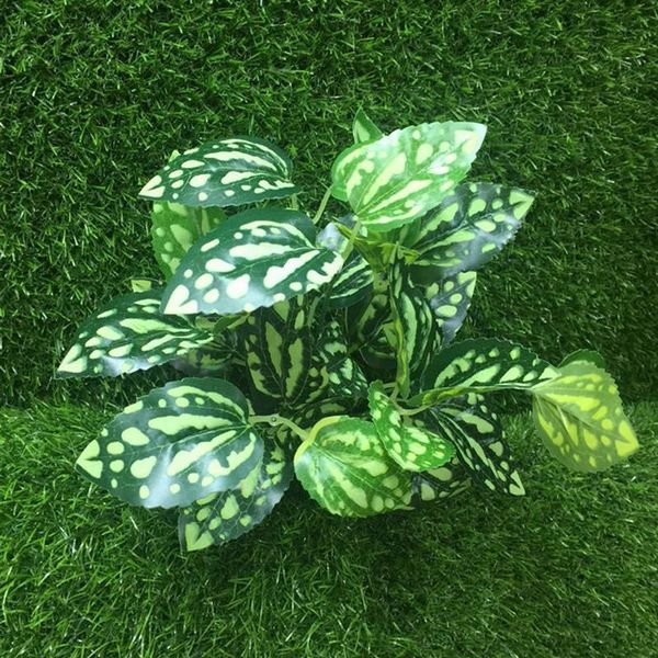 

decorative flowers & wreaths artificial green plant grass garden 7 fork branch realistic 7-branch diy leaf stem faux