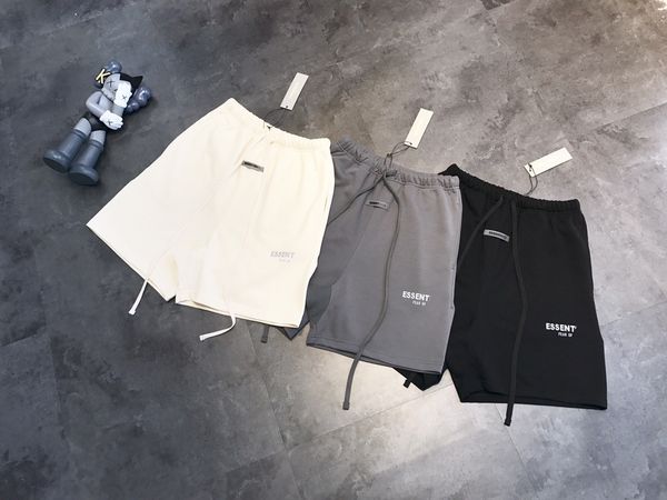 

luxury design men's and women's summer cotton loop shorts, White;black