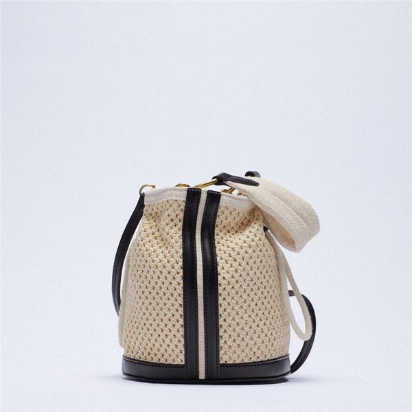 

evening bags brands straw bucket bag designer handmade woven women handbags casual summer beach shoulder bali patchwork large tote 2021