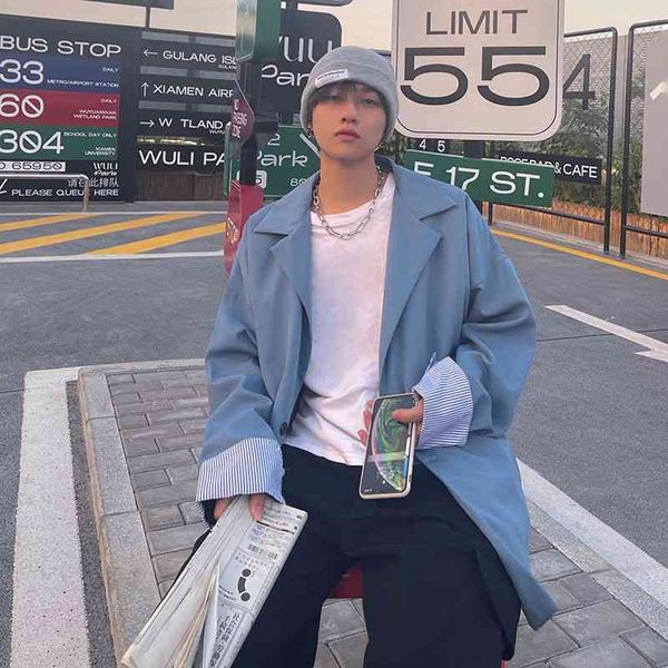 

men's suits & blazers spring autumn formal jacket korean fashion loose business casual harajuku pure color evening dress social 5u, White;black