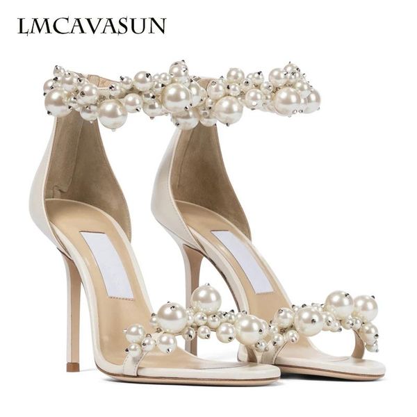 

dress shoes lmcavasun buckle white pearl sandals women fashion high heels stiletto wedding party sandalias de las mujeres, Black