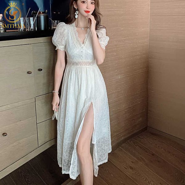 

casual dresses lace hollow out embroidery white summer women v-neck short sleeve elegant long vestidos 81b2, Black;gray