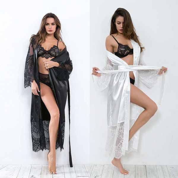 

bathrobe nightgown bathrobe thin morning gown pajamas housewear women's summer