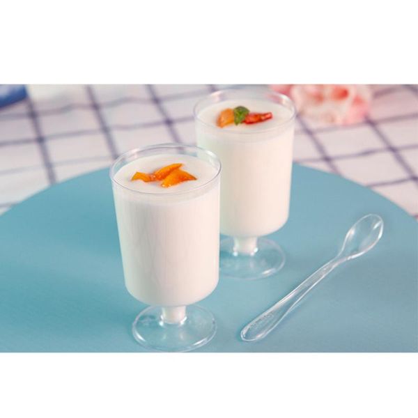 

other festive & party supplies 20 pcs 100 disposable cups pudding yogurt cup roud goblet clear little for diy sauce jelly- lid or spoon
