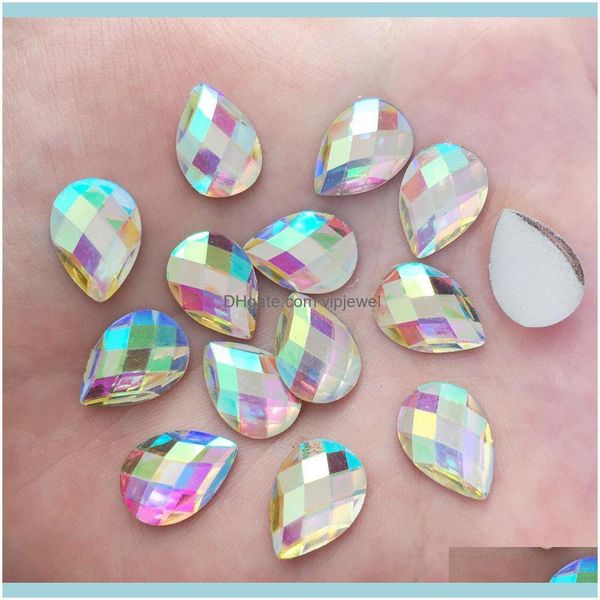 

loose diamonds jewelrywhite ab 100pcs 10*14mm flatback resin rhinestone crafts diy jewelry making aessories supplies f527 drop delivery 2021, Black