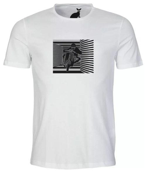 

Vintage Racing Scooter (2) MENS T SHIRT Vespa Lambretta moped Mod Jam ska the, White;black