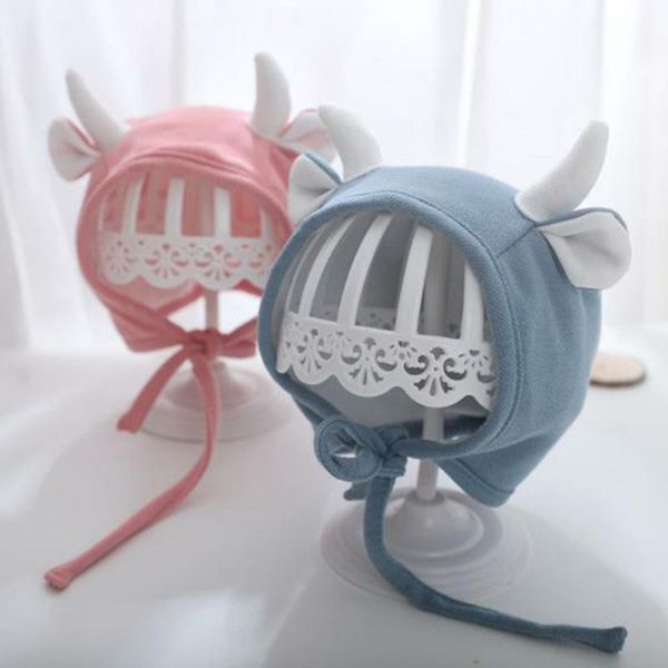 

caps & hats cute autumn winter baby hat cartoon born girl boy bonnet warm ear protection christmas infant toddler beanie cap, Yellow