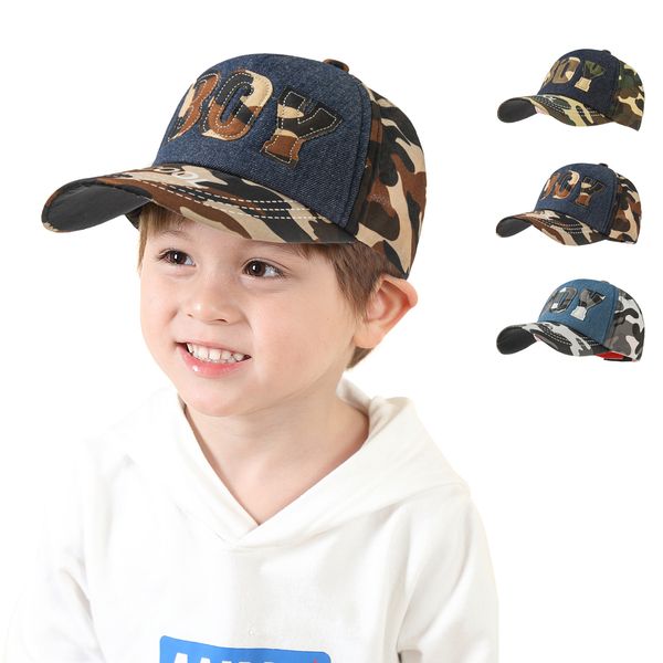Bebek Kamuflaj Beyzbol Şapkası Anti-Ter Nefes Örgü Favor Kapaklar Sihirli Bant Bandı Ayarlanabilir Anti-UV Şapkalar Dört Mevsim Eğlence WMQ819