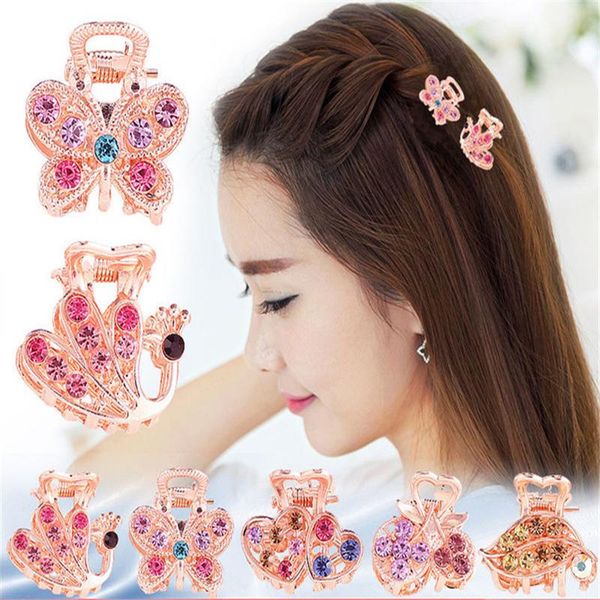 

hair clips & barrettes 1pcs fashion baby girl hairpin cute candy color butterfly flower children accessories set gift for women, Golden;silver