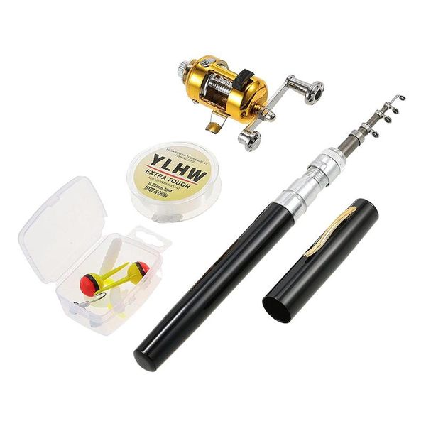 

fishing rod reel combo set, mini portable pocket pen pole,fishing reel,25m line ,baits jig hooks boat rods