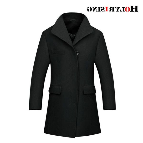 

men's wool & blends coats men classic chaquetones hombre thick mens overcoat woolen blend jacket for man clothes casual 18255-5, Black