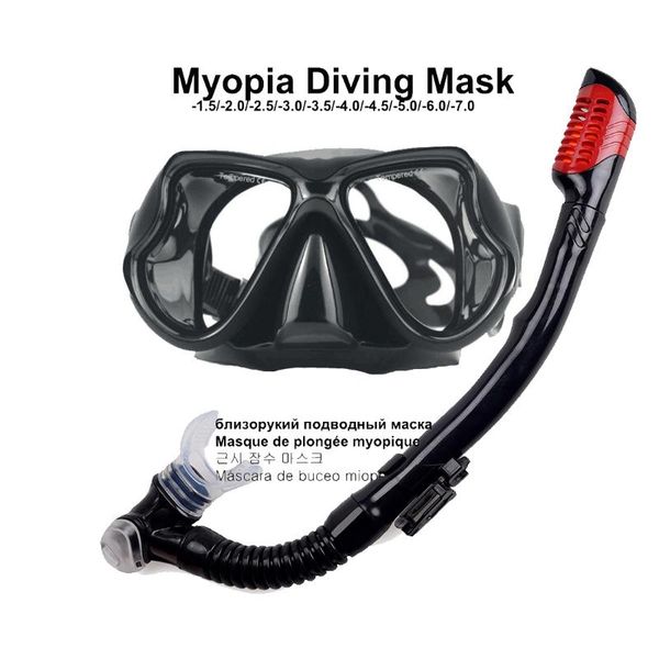 

myopia diving mask snorkeling set nearsighted swimming goggle short sighted nearsightedness -1.5 to -6.0 masks