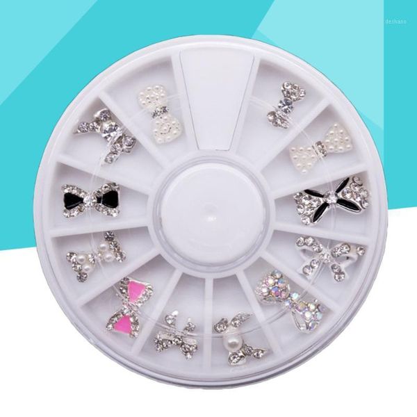

12pcs nail decor manicures alloy ornament diy art decoration equipment1, Silver