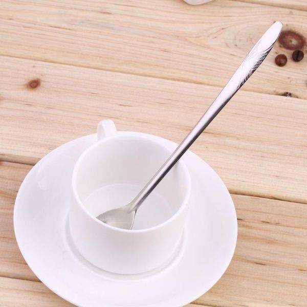 

spoons long-handle stainless steel spoon tea coffee handled long handle flatware drop