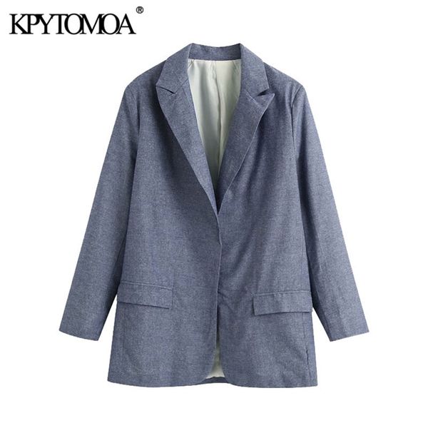 

women fashion office wear open stitch blazer coat long sleeve pockets female outerwear chic 210420, White;black