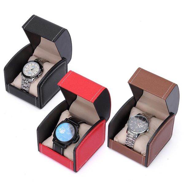 

watch boxes & cases pu leather storage box watches gift watchs packaging sales can be customized font name organizer, Black;blue
