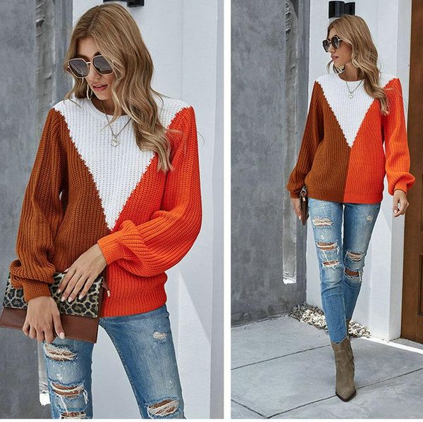 

women's sweaters elegant design comfortable long sleeves knitting pullover autumn clothes women, White;black