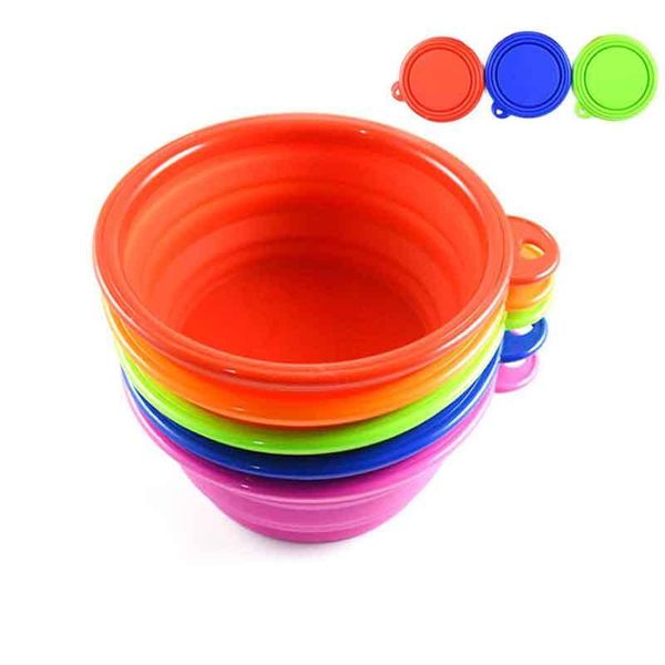 

dog bowls & feeders outdoor product silicone foldable bowl travel clothing portable for pet feeder utensils small mudium accessories