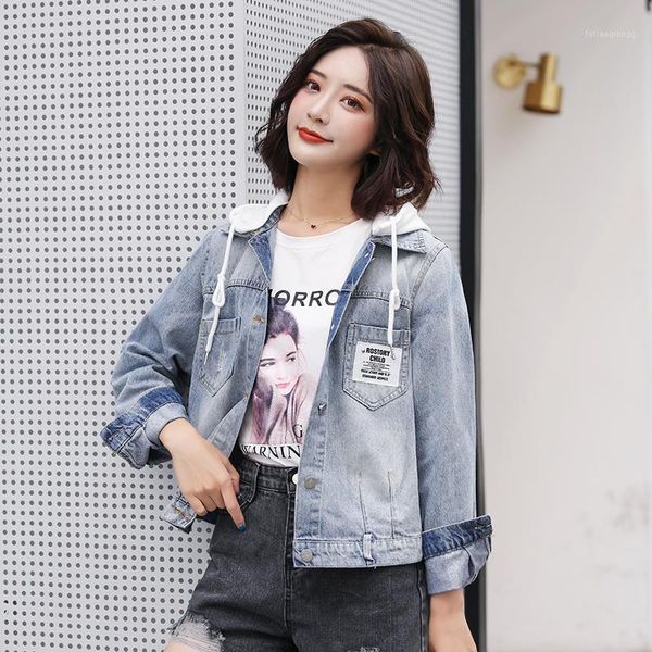 

women's jackets jean blue jacket for women loose casual coats fashion female outwear denim feminine chaqueta mujer coat autumn, Black;brown