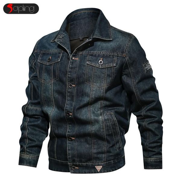 

men's jackets autumn winter jacket fashion casual slim denim lapel embroidery men chaqueta vaquera hombre drop, Black;brown