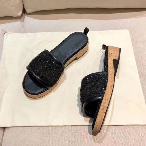 

2021 discount italy slippers pearl snake print slide summer wide flat lady slipper women sandals luxury designer 1, Black