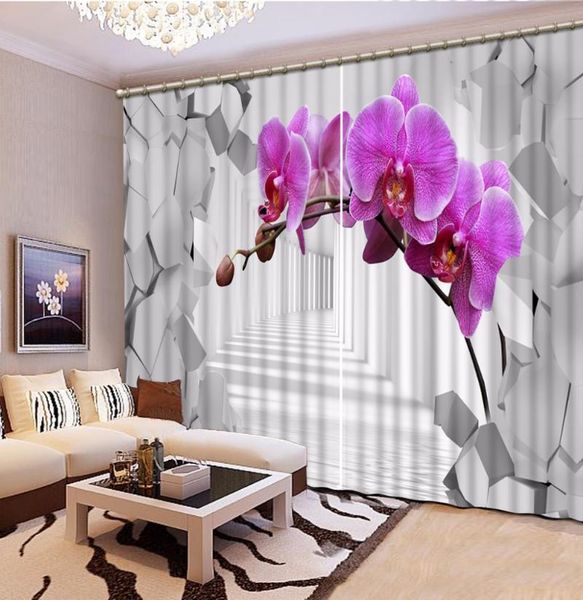 

curtain blackout shade window curtains space pink flowers for living room 3d bathroom shower & drapes