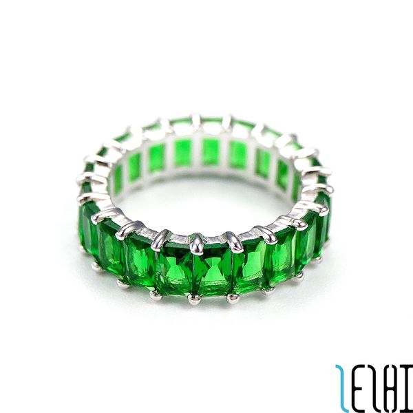

couple gemstone eternal love iced out wedding ring green diamond s925 sterling silver rings for women sister engagement promise wed jewelry, Slivery;golden