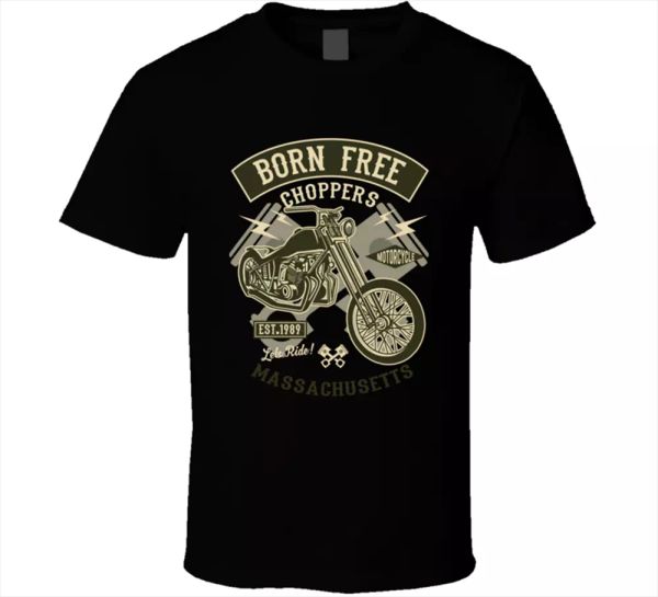

born choppers tee american motorcycle lifestyle speed camp men's t-shirts, White;black