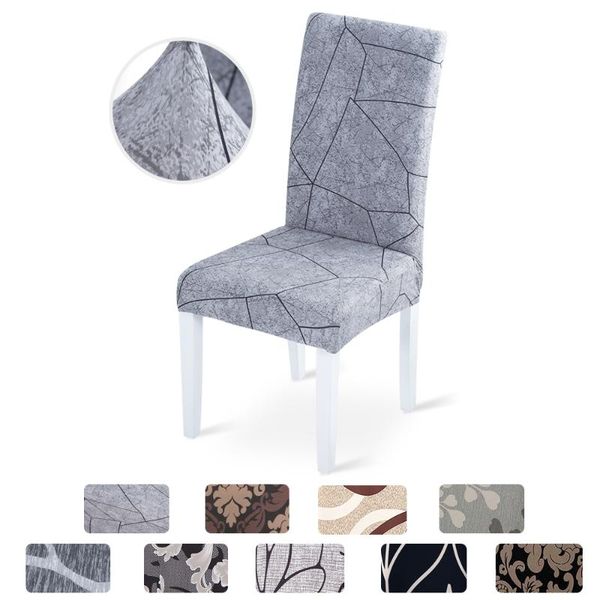 

chair covers spandex elastic printing dining chairs slipcover modern removable anti-dirty kitchen seat cover stretch for banquet