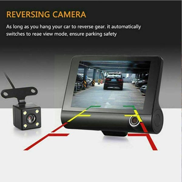 

mini cameras 3 lens car front inside rear dual dash camera parking 24h quality dvr monitor with portable dashcam high x1j9