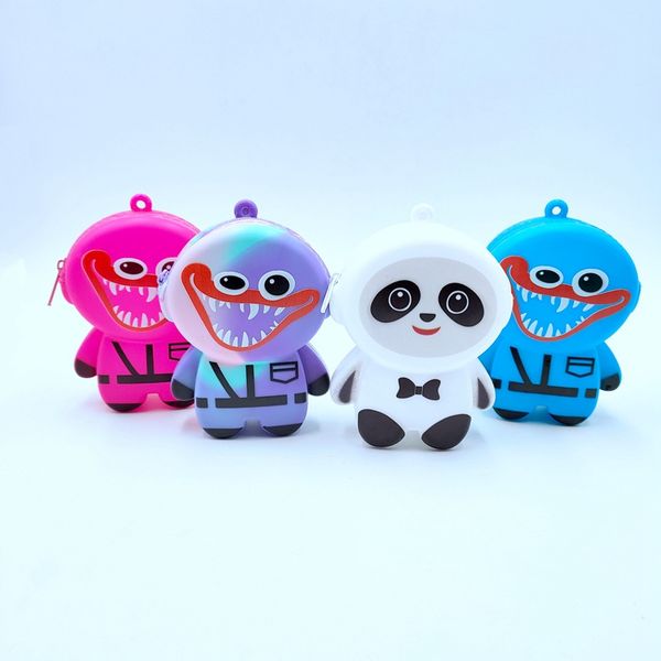 

2022 fidget toys new silicone zero wallet key chain bag bubble music cartoon coin children's music anti stress education decompression