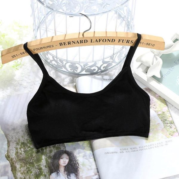 

bustiers & corsets girls sling wire bras for students women cotton padded tube, Black;white