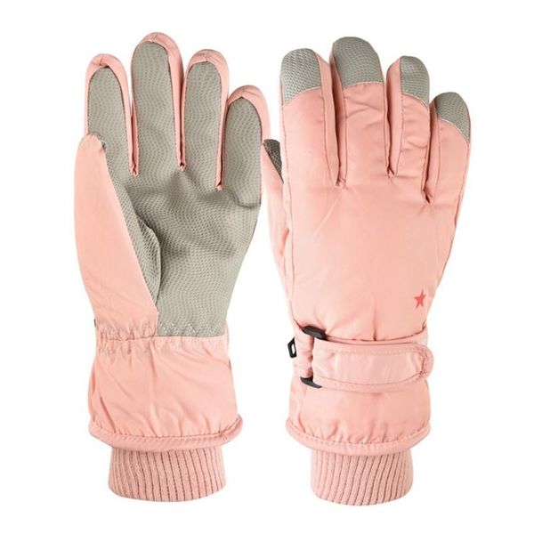 

children's mittens 425f children skiing cycling gloves thick warm waterproof windproof outdoor sports for kids girls boys, White