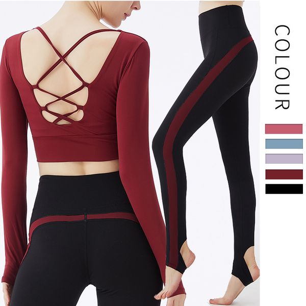 

tracksuits ladies sports suit leisure fitness two piece thin shoulder belt with bra exercise women's show, Gray