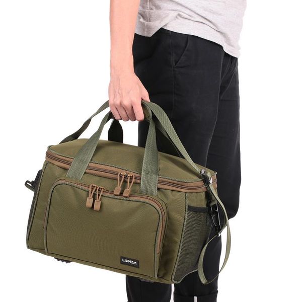 

fishing accessories bags portable multifunctional lure shoulder bag canvas waist pack outdoor storage hunting tackle pesca 600d nylon sea