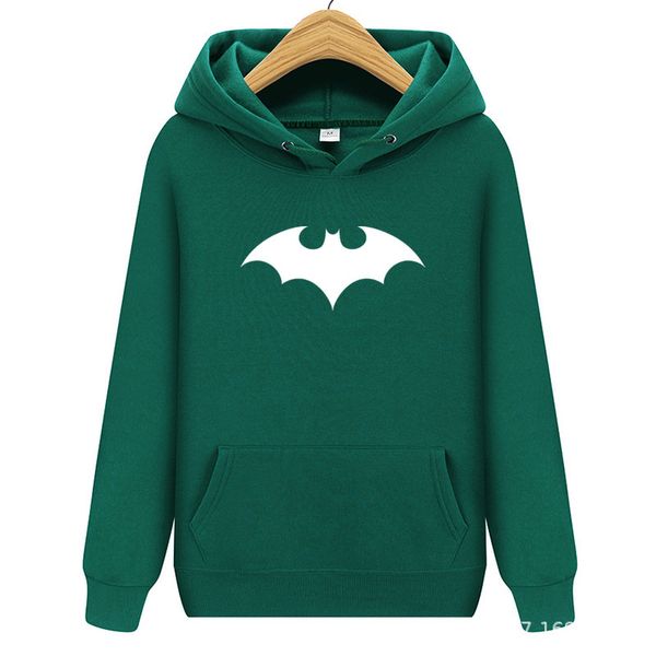 

men's and women's hoodies street hip hop batman print hoodie, Black