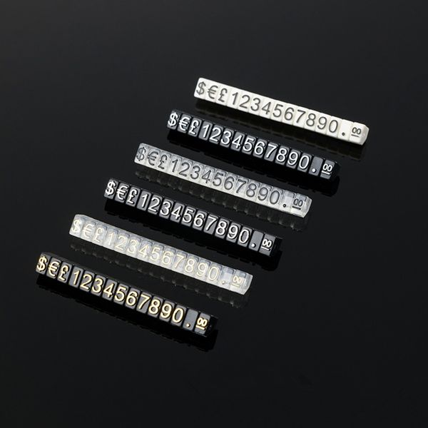 

10 strips mini price cubes tags assembly blocks combined number digits tag sign watch jewelries pop pricing display stand frame