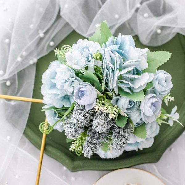 

decorative flowers & wreaths 25cm wedding decoration artificial bouquet simulation fake flower living room bedroom diy home decor pography p