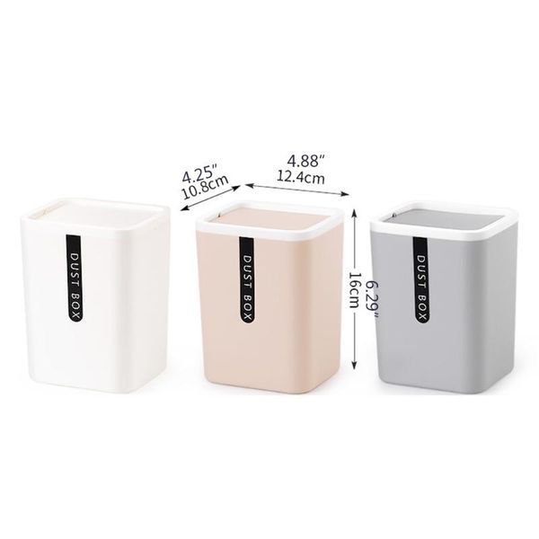 

storage bottles & jars creative mini desktrash can tableplastic waste bin with lid countergarbage basket trashbox home office de